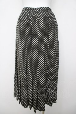 画像2: INGEBORG / ドット柄プリーツスカート  黒 Y-26-03-20-174-LO-SK-SZ-ZY