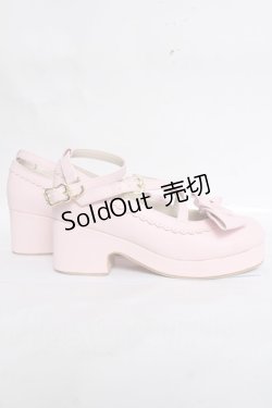 画像4: Amavel / ファーぽんリボン付クロスパンプス LL ピンク Y-26-03-20-016-CA-SH-SZ-ZY