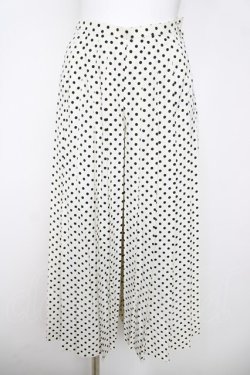 画像1: LA・BREA / ドットプリーツパンツ  白 Y-26-03-20-181-LO-PA-SZ-ZY