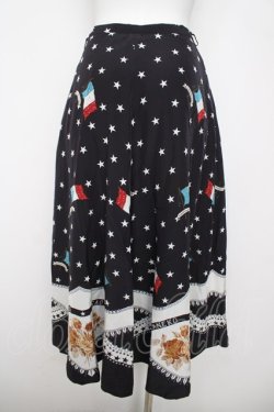 画像2: KANEKO ISAO / 旗プリントスカート  紺 Y-26-03-20-183-EL-SK-SZ-ZY