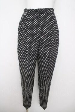 画像1: INGEBORG / ドット柄パンツ  黒 Y-26-03-20-184-LO-PA-SZ-ZY