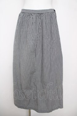 画像1: powder / ギンガム柄スカート F 黒 Y-26-03-20-187-LO-SK-SZ-ZY