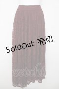 axes femme / レースサーキュラースカート M ワイン Y-26-03-20-192-AX-SK-SZ-ZY