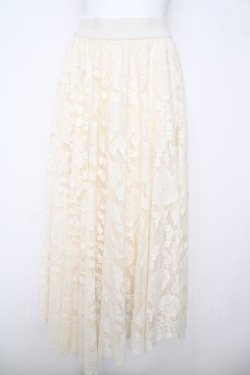 画像1: axes femme / レースサーキュラースカート M 生成り Y-26-03-20-194-AX-SK-SZ-ZY