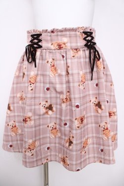 画像1: Ank Rouge / SweetTeddyスカート M ブラウン Y-26-03-20-199-CA-SK-SZ-ZY