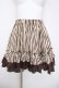 画像1: Dangerous nude / ストライプフィッシュテイルスカート F ブラウン Y-26-03-20-201-PU-SK-SZ-ZY (1)