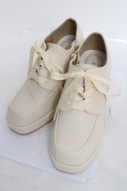 画像1: axes femme POETIQUE / レースアップシューズ S 生成り Y-26-03-20-019-AX-SH-SZ-ZY