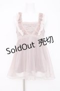 axes femme / チュールフリルアウタータンク M 淡ピンク Y-26-03-20-022-AX-TO-SZ-ZY