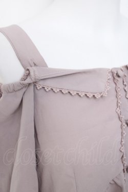 画像4: axes femme POETIQUE / 袖レース切り替えオフショルブラウス M 淡ピンク Y-26-03-20-023-AX-BL-SZ-ZY