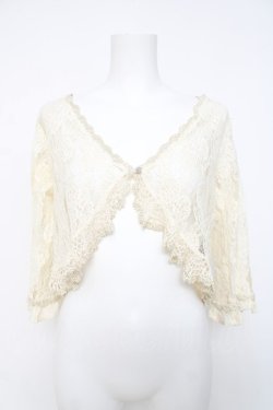 画像1: axes femme / 鈎針フリル総レースボレロ M 生成り Y-26-03-20-025-AX-TO-SZ-ZY