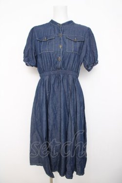 画像1: axes femme / ベルト付デニムワンピース  デニム Y-26-03-21-044-AX-OP-SZ-ZY