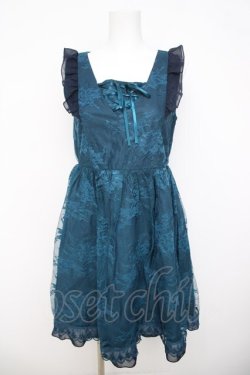 画像1: axes femme / レース重ね編み上げワンピース  グリーン Y-26-03-21-046-AX-OP-SZ-ZY