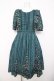 画像1: axes femme / パッチワーク柄フリルワンピ  グリーン Y-26-03-21-048-AX-OP-SZ-ZY (1)