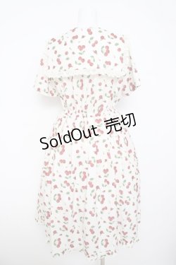 画像2: axes femme / チェリーローズ柄セーラーワンピース F 生成り Y-26-03-21-051-AX-OP-SZ-ZY