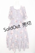 axes femme / ミルフィーユローズ柄ワンピース  ラベンダー Y-26-03-21-052-AX-OP-SZ-ZY
