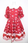Chalmiere / スウィーティアップルワンピース M 赤 Y-26-03-21-055-LO-OP-SZ-ZY