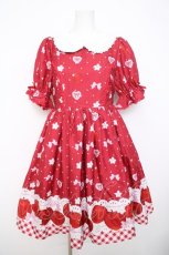 画像1: Chalmiere / スウィーティアップルワンピース M 赤 Y-26-03-21-055-LO-OP-SZ-ZY (1)