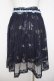 画像2: axes femme / プリーツチュール重花柄スカート  紺 Y-26-03-21-061-AX-SK-SZ-ZY (2)