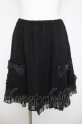 Emily Temple cute / ラメドットジョーゼットスカート  黒 Y-26-03-21-065-ET-SK-SZ-ZY