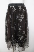 axes femme / お星さまチュールスカート  黒 Y-26-03-21-067-AX-SK-SZ-ZY