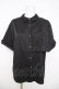 画像1: axes femme / ジャカード切替シャツ  黒 Y-26-03-21-010-AX-BL-SZ-ZY (1)