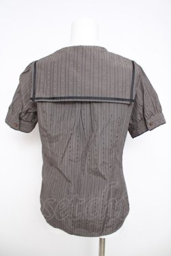 画像2: axes femme POETIQUE / トランプジャガードブラウス M グレー Y-26-03-21-011-AX-BL-SZ-ZY