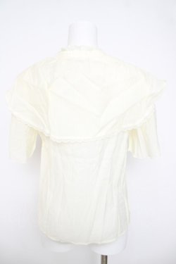 画像2: axes femme / ケープフリルブラウス M 生成り Y-26-03-21-013-AX-BL-SZ-ZY