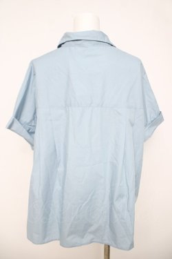 画像2: axes femme / 刺繍入りブラウス  サックス Y-26-03-21-015-AX-BL-SZ-ZY