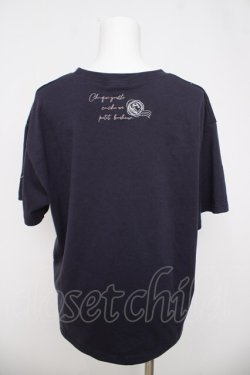 画像2: axes femme / 吸水速乾ランダム鈴蘭刺繍Ｔシャツ F 紺 Y-26-03-21-021-AX-TO-SZ-ZY