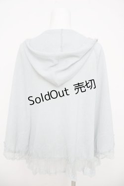 画像2: axes femme / レースポンチョカーディガン  サックス Y-26-03-21-025-AX-TO-SZ-ZY