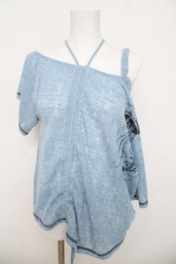 画像1: axes femme POETIQUE / クラゲプリントアシメプルオーバー M サックス Y-26-03-21-026-AX-TO-SZ-ZY