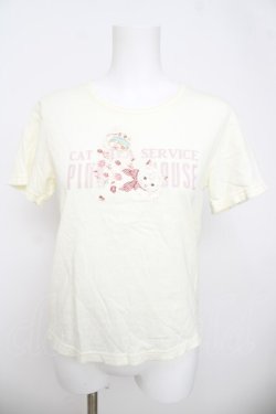 画像1: PINK HOUSE / CAT TEA SERVICE カットソー F アイボリー Y-26-03-21-029-LO-TO-SZ-ZY