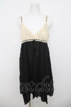 画像1: Emily Temple cute / レースドットワンピース  黒 Y-26-03-21-030-ET-OP-SZ-ZY