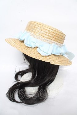 画像2: Amavel / リボン付きカンカン帽  サックス Y-26-03-21-003-CA-AC-SZ-ZY