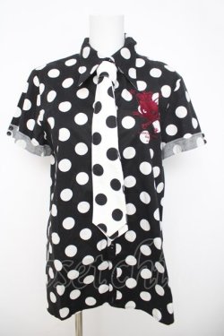 画像1: PUTUMAYO / 水玉柄ロングシャツ  黒 Y-26-03-21-035-PT-BL-SZ-ZY