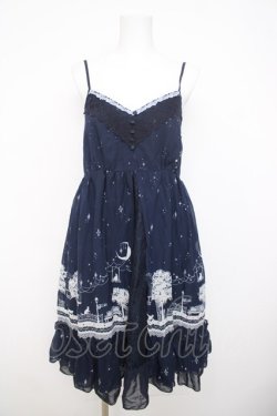 画像1: axes femme / ムーンキャットキャミワンピース  紺 Y-26-03-21-043-AX-OP-SZ-ZY