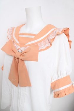 画像3: Dear My Love / レースフリルリボンセーラーブラウス 3L オレンジ Y-26-03-22-042-EL-BL-SZ-ZY