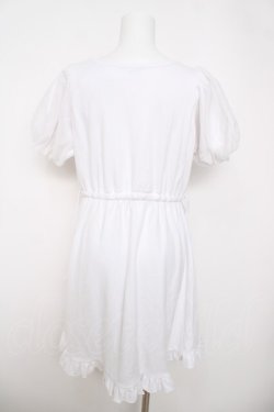 画像2: axes femme POETIQUE / シアーパフ袖カットミニワンピ M 白 Y-26-03-22-043-AX-OP-SZ-ZY