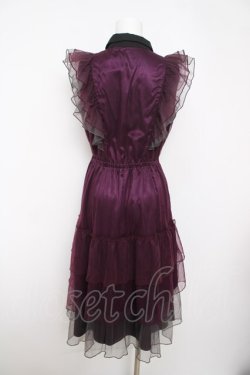 画像2: axes femme / ボリュームフリルドレス F パープル Y-26-03-22-044-AX-OP-SZ-ZY