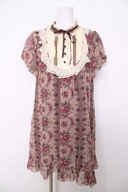 画像1: axes femme / 総柄シフォンチュニ  ピンク Y-26-03-22-053-AX-OP-SZ-ZY