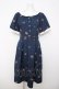 画像1: axes femme / さくらんぼ刺繍ワンピース F 紺 Y-26-03-22-055-AX-OP-SZ-ZY (1)