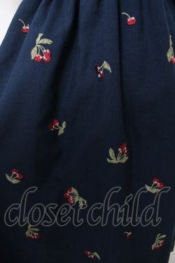 画像3: axes femme / さくらんぼ刺繍ワンピース F 紺 Y-26-03-22-055-AX-OP-SZ-ZY