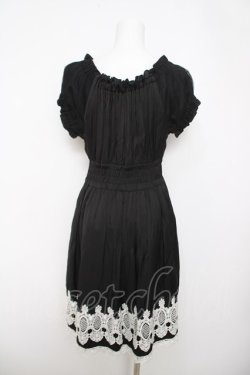 画像2: BPN / 裾刺繍ワンピース  黒 Y-26-03-22-061-GO-OP-AS-ZY