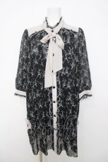 画像1: axes femme / エッフェル塔柄シフォンチュニ  黒 Y-26-03-22-062-AX-OP-SZ-ZS (1)