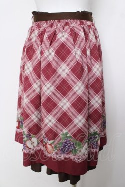 画像2: axes femme POETIQUE / ラ レコルトチェックスカート M 赤 Y-26-03-22-072-AX-SK-SZ-ZY