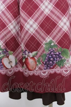 画像3: axes femme POETIQUE / ラ レコルトチェックスカート M 赤 Y-26-03-22-072-AX-SK-SZ-ZY