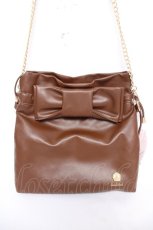 画像1: m petit by misako / AMリボンキンチャクSLD  中茶 Y-26-03-22-012-LO-BG-SZ-ZT500 (1)