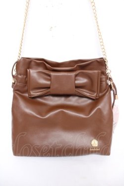 画像1: m petit by misako / AMリボンキンチャクSLD  中茶 Y-26-03-22-012-LO-BG-SZ-ZY