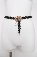 画像1: m petit by misako / サンリオキャラクターズコラボ クロミ パールベルト  黒 Y-26-03-22-018-LO-ZA-SZ-ZT169-F003 (1)