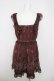 画像2: axes femme / アンティーク柄ワンピース M ワイン Y-26-03-22-023-AX-OP-SZ-ZY (2)